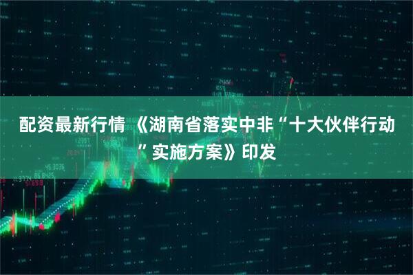 配资最新行情 《湖南省落实中非“十大伙伴行动”实施方案》印发