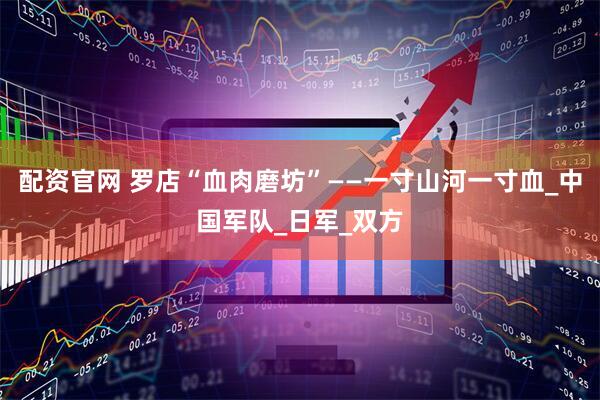 配资官网 罗店“血肉磨坊”——一寸山河一寸血_中国军队_日军_双方
