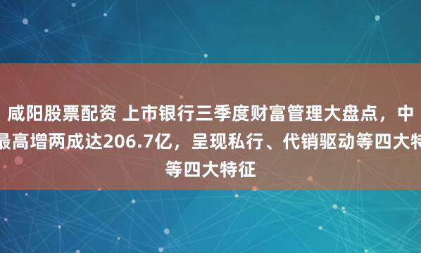 咸阳股票配资 上市银行三季度财富管理大盘点，中收最高增两成达206.7亿，呈现私行、代销驱动等四大特征